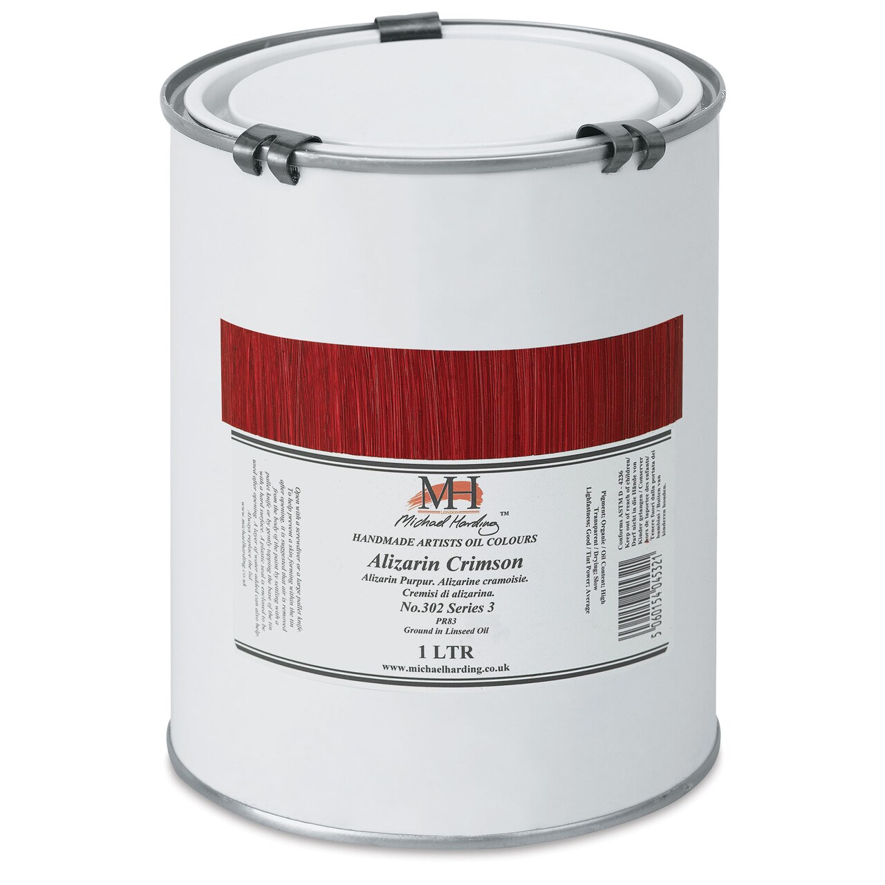 Michael Harding Artists Oil Color - Alizarin Crimson, 1 Liter